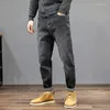 Jeans masculinos 2024 inverno outono algodão casual calças masculinas de alta qualidade