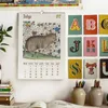 Kalender lelijke middeleeuwse kat kalender 2024 muur interessante kalender planner hangt kalender unieke cadeaus voor kattenliefhebbers Y240322