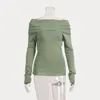 Spring and fall 2024 sexy slim wool one-line long-sleeved women's bottom knit sweater designer classic style