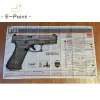 Zubehör Glock G19X Waffenflagge, 90 x 150 cm, Größe Dekorationen für Zuhause, Flagge, Banner, Innen- und Außendekoration M165