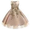 Verão menina vestido de festa crianças vestidos para meninas princesa elegante vestidos roupas luxo vestido bordado pageant 240318