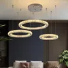 Lustres Chrome de luxe Led K9 lustre en cristal éclairage moderne pendentif plafonniers lampe pour salon Suspension maison déco