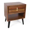 AB Home 55,1 cm Wysokie brązowe drewno acacia/żelazo/mdf aster stół dekoracyjny, meble do sypialni
