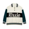 Herentruien Dames Klassieke Letter Geborduurde Wollen Polosweater voor Heren Paarstijl Retro Jacquard Gebreid met Lak H240401C9Y3