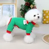 Vêtements de chien Vêtements d'hiver pour chiens Combinaison de Noël Vêtements pour animaux de compagnie Chaud Polaire Petits Onesies Chihuahua Manteau Français Bullodg Outfit Vêtements pour chiots