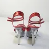 Chaussures de danse élégantes en cristal, talons Ultra hauts sexy de 15cm, pour spectacle/étoile/modèle