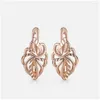 Baumelnde Kronleuchter-Ohrringe Davieslee 585 Roségold Farbe elegant für Frauen Blumenform Modeschmuck Ankunft Partygeschenke Dge164A D Otv84