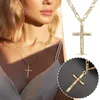 Pendentif Colliers Collier en acier inoxydable pour femmes amant couleur or chaîne en argent petits bijoux religieux R2x6