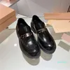 Thick Sole Lefu 2024 Women's British Style Black Small Leather Summer JK Single Shoes for Women