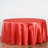 テーブルクロスラウンドサテンテーブルクロスオーバーレイカバークリスマスの誕生日結婚式のパーティーのためのステッチ布のソリッドエル装飾