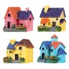 Decorações de jardim 4 pcs Villa Craft Micro Paisagem Modelos Mini Casa Bonsai Miniatura Estilo Europeu