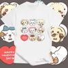 Kvinnors t-shirt kawaii chikawa kanin tryck tennagi cos kanin hund kvinnor tröja anime mönster tryckt t-shirt harajuku kvinnors kortärmade topp 240322