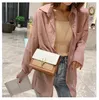 Shoulder Bags 2024 Autumn Bag Mini Square PU Leather Lady Messenger Women Color Stitching Handbag Flap Purse Pouch