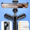Draadloze Bluetooth Selfie Stick Statief Opvouwbare Monopods Met Video Afstandsbediening Sluiter Uitschuifbare 360° Rotatie Telefoonclip 240309