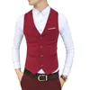 Gilet da uomo Gilet da uomo formale da lavoro Gilet Moda monopetto con scollo a V Slim Fit Gilet da smoking sociale Cappotto Abbigliamento maschile