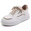 Casual Shoes Board For Women Autumn And Winter Thick Soles With Plush Cotton Students Versatile Sports White