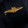 Barra per cravatta in metallo Camicia formale in cristallo Cerimonia di nozze Clip color oro Regali per feste da uomo Fermacravatte alla moda