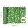 Decorative Flowers Balcony Privacy Screen Garden Fence Decoration Wood With Artificial Green Leaf Ivy Screening Rolls For Courtyard Home