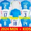 Voetbalshirts met lange mouwen van het Italiaanse nationale team - Pellegrini Chiesa Barella Editions - Trainingsset voor volwassenen in kindermaten