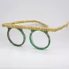 Lunettes de soleil Lunettes de myopie à dessus plat Hommes Femmes Designer Vintage Lunettes rondes Cadre Mâle Vert Optique Prescription Lunettes Noir Blanc