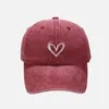 Ball Caps 2024 Fashion Outdoor Sport Baseball For Men Women Love Heart Embroidery Snapback Cap Washed Cotton Dad Hat