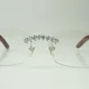 Doğal orijinal ahşap bacaklar ve 56 mm berrak lensli yeni 5.0 mm sonsuz elmas gözlük 3524012 fabrika doğrudan satışları