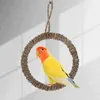 Otros suministros para pájaros Parrot Summer Hammock Climbing Swing Birdcage Stand Pequeños juguetes Cockatiel Straw