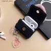 Kopfhörerzubehör Herz Jean Tuch Denim Tasche Fall Anhänger für AirPods 1 2 Pro 3 Shell Case für AirPod Pro2 Kopfhörer Fall Schutz Abdeckung SchlüsselanhängerY240322