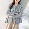 Women's Jackets Spring Autumn Tweed Small Fragrant Wind Jacket Elegant Korean Weaving Outwear Female Loose Fashion Short Outcoat