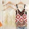 Camisoles & Tanks Cotton Crochet Camisole Exquisite Knitted Boho Tops Cami Halter Beach