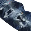 Chaopai Lente 2023 Doorbraakpatch Kleurrijke Chaoxian Gedrukt Kleine Rechte Mid Rise Jeans voor Heren