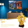 Dekorativa blommor Citrine Macrocarpa Tree Ornament Bonsai Delicate Decoration Chinese Style