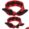 Hårtillbehör 2st/Set Mother Daughter Bows Matchande Solid Color pannband för barn Mamma barn huvudband Family Headwear Drop Del OT2ir