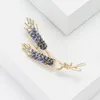 Women Brooches Korean Fashion Style Rhinestone Ear of Wheat Lapel Crystal Zircon Pins Luxury Jewelry Accessories For Clothing