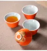аксессуары китайский туристический кунг -фу керамический чай набор 1 чайник 4 чайные чайные церемония