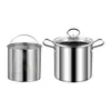 Pans Stainless Steel Deep Frying Pot With Strainer Basket Multi Functional Household Oil Fryer Skewers For Restaurant Home