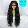 Perruques synthétiques de perruque en dentelle complète perruques tressées pour femmes noires noue sans perruque tresse tresse de cheveux wavy wavy tresses wigs wigs