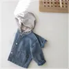 Jackets Spring Boys Denim Kids Hooded Outerwear Toddler Children Loose Jean Coat Baby Girl Autumn Casual Long Sleeve Top Clothes