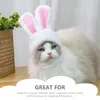 Vêtements de chien 2pcs lapin lapin chapeau avec oreilles pour chats petits chiens costume de fête accessoire chapeaux