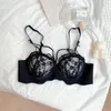 Bras Dantel Kablosuz Sütyen Seksi Bowknot Floral Bralette Çapraz Kayışları 3/4 Subs V-Guth Lingerie