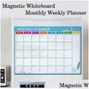 Clipboards A3 Size Moterm Planner Magnetic White Board For Wall Calender Daily Schede Child Whiteboard Home School Dry Erase Drop de Ote2d