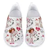 Кламец мультфильм медсестра доктор печатные женщины кроссовки скользит на легких туфлях летние новые дышащие квартиры обувь Zapatos Plano Plus Size