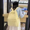 Рюкзак школьная сумка для женщин мужчин нейлоновый ноутбук однотонный подростковый большой вместительный дорожный рюкзак