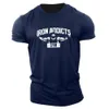 Мужская эластичная футболка с короткими буквами для спорта и отдыха для фитнеса