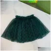 Kläder sätter lyxdesigner barn t-shirt slöja kjol mode brittisk varumärke sommar barns skatter och flickor bomull två-stycken ho dh4ma