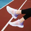 Freizeitschuhe Damen Schnürsenkel Rutschfeste Jogging-Frühlingsleichte, modische, atmungsaktive Laufschuhe für Damen, Web-Turnschuhe