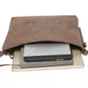 Modetrend handtas Koreaanse versie Heren Crazy Horse Skin Business Grip Envelop Ipad-bestand