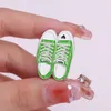 Green Canvas Shoes Enamel Pins Custom Black Love Decoration Brooches Lapel Badges Funny Jewelry Gift for Kids Friends