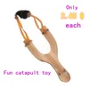 Matériau qualité Slingshot tirs en caoutchouc tir amusant Kid Top jouets chaîne intéressant chasse fronde accessoires traditionnels en plein air en bois Qougn