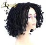 Synthetische Dreadlocks-Haar-Perücke, mittlerer Teil für afrikanische Frauen, schwarz, braun, Bug Ombre Crochet Soul Locs Braids Perücken LS368980055